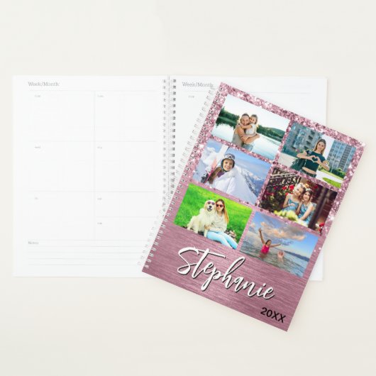 Glittery Pink Glam 14 Photo Collage Planer (Anzeige)