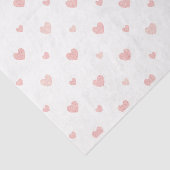 Glittery Pink Hearts Tissue Paper Seidenpapier (Ausschnitt)