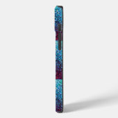 Glittery Pink Lila Ombre Abstrakt Monogram Case-Mate iPhone Hülle (Rückseite / Links)