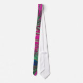 Glittery Pink Peacock Feather Krawatte (Rückseite)