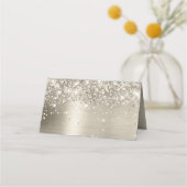 Glittery Platinum Foil Blank Platzkarte (Rückseite)