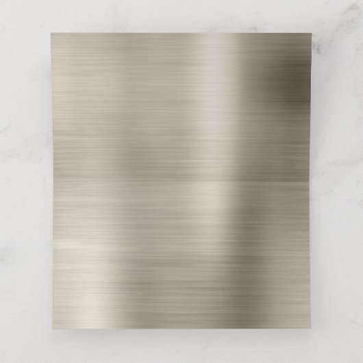 Glittery Platinum Foil Blank Platzkarte (Innenseite Aufgefaltet)