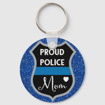 Glittery Proud Police Mama LEO Support