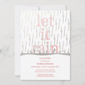 Glittery Rain Bridal Dusche Einladung (Vorderseite)