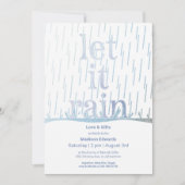 Glittery Rain Bridal Dusche Einladung (Vorderseite)