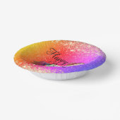 Glittery Rainbow Unicorn Geburtstag Pappteller (Gewinkelt)