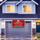 Glittery Red and Silver Abschluss Banner