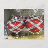 Glittery Red Bulbs Postkarte (Vorderseite)