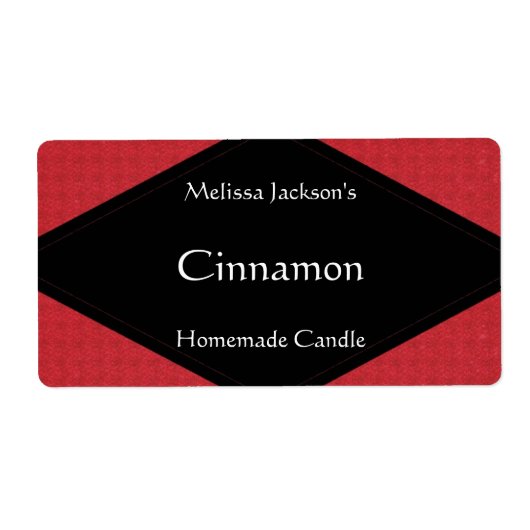 Glittery Red Soap oder Candle Label (Vorne)