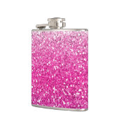 Glittery rosa Ombre Flachmann (Links)