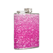 Glittery rosa Ombre Flachmann (Rechts)