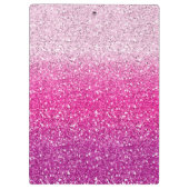 Glittery rosa Ombre Klemmbrett (Rückseite)