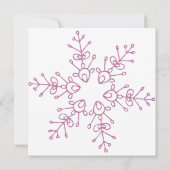 Glittery Rosa verziert modernes Weihnachten Einladung (Rückseite)