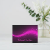 Glittery rosa Visitenkarte (Stehend Vorderseite)