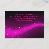 Glittery rosa Visitenkarte (Rückseite)