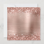 Glittery Rose Gold Foil 21. Geburtstag Einladung (Rückseite)