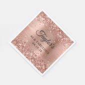 Glittery Rose Gold Foil 40 & Fabulous Serviette (Ecke)