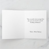 Glittery Rose Gold Foil Big Happy Geburtstag Karte (Innenseite)