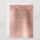 Glittery Rose Gold Foil Class Save The Date (Rückseite)