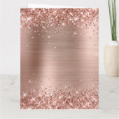 Glittery Rose Gold Foil Große Weihnachten Karte (Rückseite)