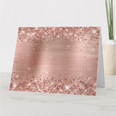 Glittery Rose Gold Foil Happy Birthday von der Gru Karte (Rückseite)
