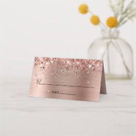 Glittery Rose Gold Foil Lined Platzkarte