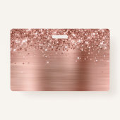 Glittery Rose Gold Foil Logo and Photo Ausweis (Rückseite)