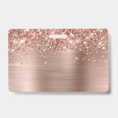 Glittery Rose Gold Foil Logo Ausweis (Back)