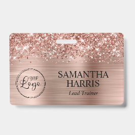 Glittery Rose Gold Foil Logo Ausweis