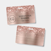 Glittery Rose Gold Foil Logo Ausweis (Front & Back)