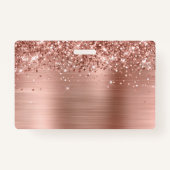Glittery Rose Gold Foil Logo Ausweis (Rückseite)