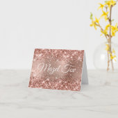 Glittery Rose Gold Foil Mazel Tov Karte (Gelbe Blume)