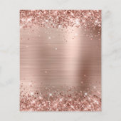 Glittery Rose Gold Glam 50. Geburtstag Einladung Flyer (Hinten)