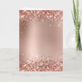 Glittery Rose Gold Glam Gradient Happy Birthday Karte (Rückseite)