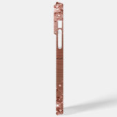 Glittery Rose Gold Glam Mit Monogramm Case-Mate iPhone Hülle (Rückseite / Links)