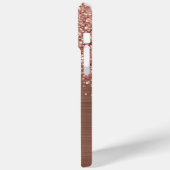 Glittery Rose Gold Glam Name Case-Mate iPhone Hülle (Rückseite / Links)