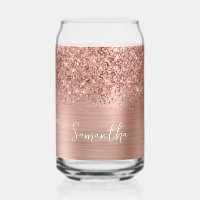 Glittery Rose Gold Glam Name