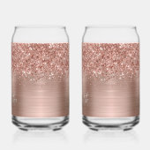 Glittery Rose Gold Glam Name Dosenglas (Links)