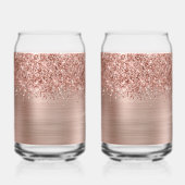 Glittery Rose Gold Glam Name Dosenglas (Rückseite)