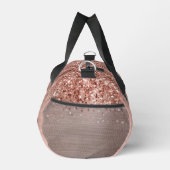 Glittery Rose Gold Glam Name Duffle Bag (Rechts)