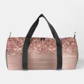 Glittery Rose Gold Glam Name Duffle Bag (Rückseite)