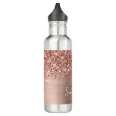 Glittery Rose Gold Glam Name Edelstahlflasche (Links)