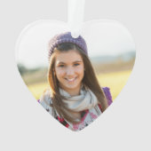 Glittery Rose Gold Glam Name Foto Ornament (Rückseite)