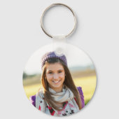 Glittery Rose Gold Glam Name Foto Schlüsselanhänger (Rückseite)