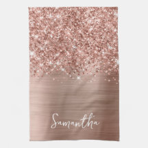 Glittery Rose Gold Glam Name