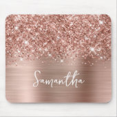 Glittery Rose Gold Glam Name Mousepad (Vorne)