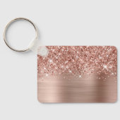 Glittery Rose Gold Glam Name Schlüsselanhänger (Rückseite)