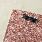 Glittery Rose Gold Glam Name Strandtuch (Beispiel)