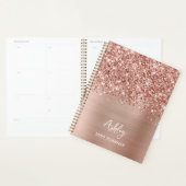 Glittery Rose Gold Glam Personalisiert 2023 Planer (Anzeige)