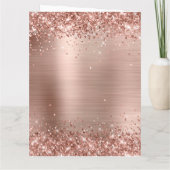 Glittery Rose Gold Happy Jubiläum Karte (Rückseite)